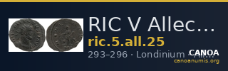 RIC V Allectus 25 — CANOA