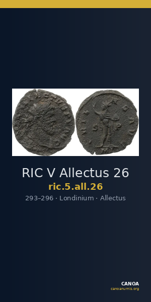 RIC V Allectus 26 — CANOA