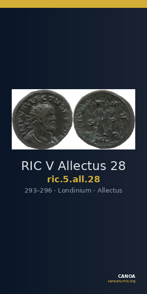 RIC V Allectus 28 — CANOA
