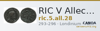 RIC V Allectus 28 — CANOA