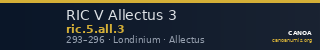 RIC V Allectus 3 — CANOA