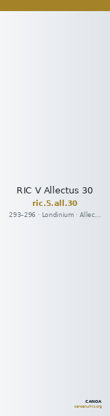 RIC V Allectus 30 — CANOA