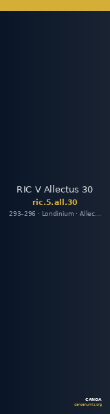RIC V Allectus 30 — CANOA