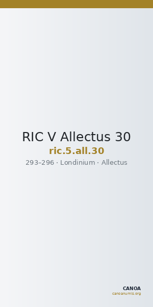 RIC V Allectus 30 — CANOA
