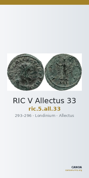 RIC V Allectus 33 — CANOA