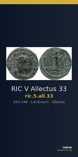 RIC V Allectus 33 — CANOA