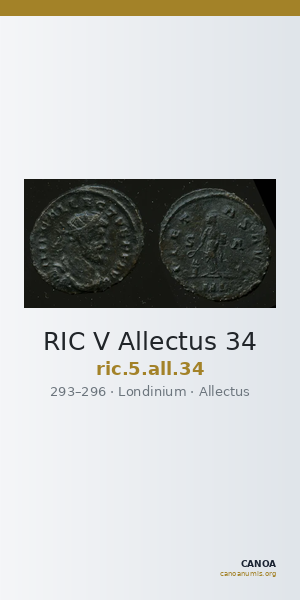 RIC V Allectus 34 — CANOA