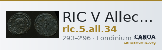 RIC V Allectus 34 — CANOA