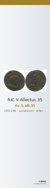 RIC V Allectus 35 — CANOA