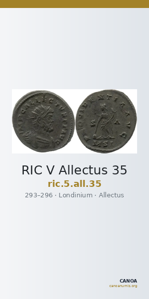 RIC V Allectus 35 — CANOA