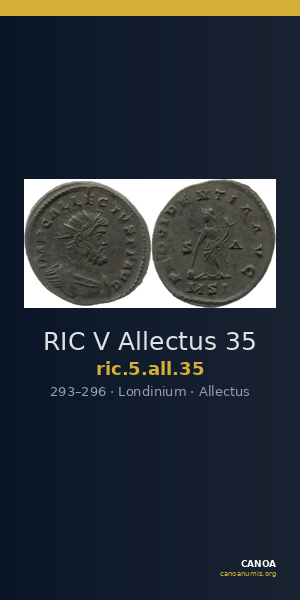 RIC V Allectus 35 — CANOA