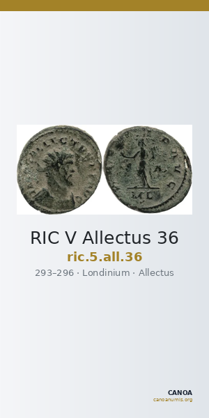 RIC V Allectus 36 — CANOA
