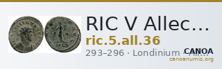 RIC V Allectus 36 — CANOA