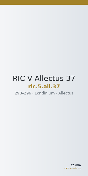 RIC V Allectus 37 — CANOA