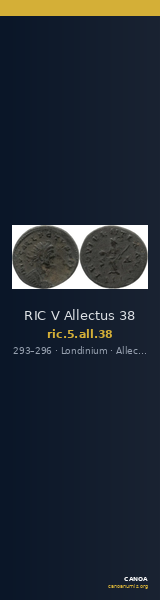 RIC V Allectus 38 — CANOA