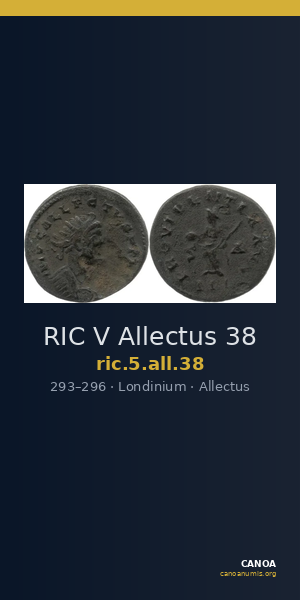 RIC V Allectus 38 — CANOA