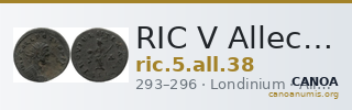 RIC V Allectus 38 — CANOA