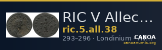 RIC V Allectus 38 — CANOA