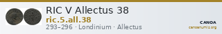 RIC V Allectus 38 — CANOA