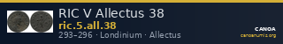 RIC V Allectus 38 — CANOA