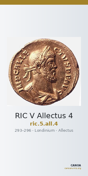 RIC V Allectus 4 — CANOA