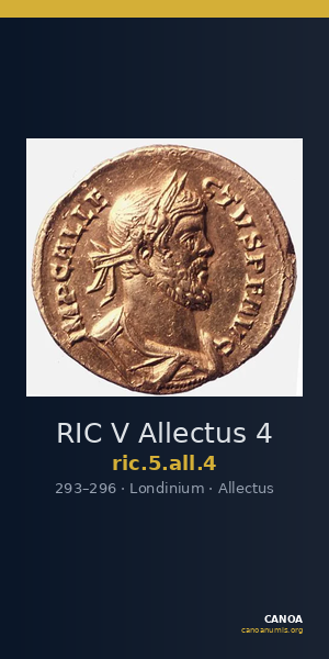 RIC V Allectus 4 — CANOA