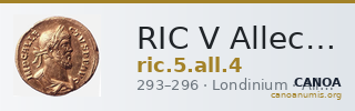 RIC V Allectus 4 — CANOA
