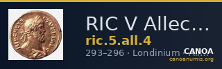 RIC V Allectus 4 — CANOA