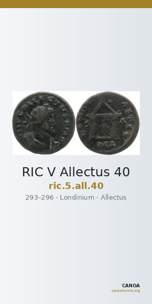 RIC V Allectus 40 — CANOA