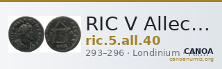 RIC V Allectus 40 — CANOA