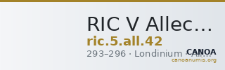 RIC V Allectus 42 — CANOA