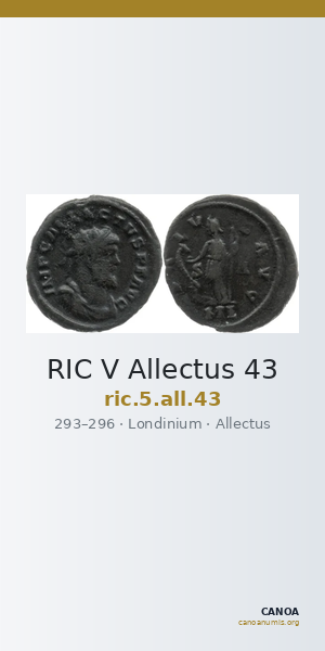 RIC V Allectus 43 — CANOA