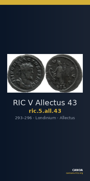 RIC V Allectus 43 — CANOA