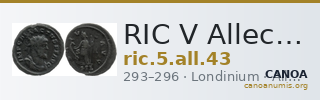 RIC V Allectus 43 — CANOA