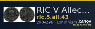 RIC V Allectus 43 — CANOA