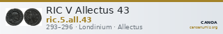RIC V Allectus 43 — CANOA