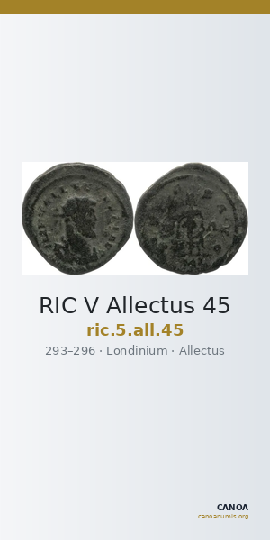 RIC V Allectus 45 — CANOA