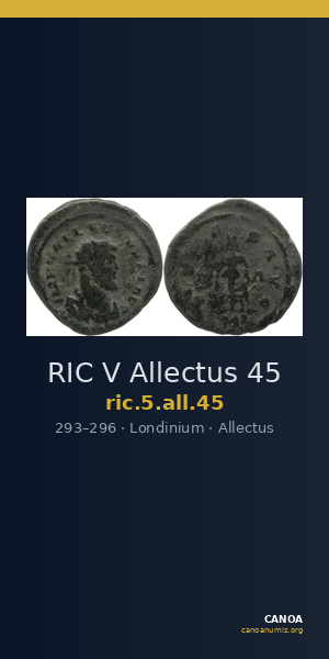 RIC V Allectus 45 — CANOA