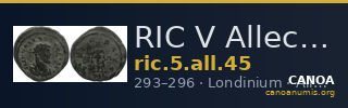 RIC V Allectus 45 — CANOA