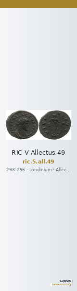 RIC V Allectus 49 — CANOA