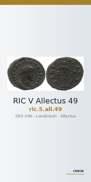 RIC V Allectus 49 — CANOA