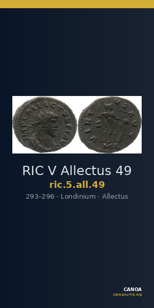RIC V Allectus 49 — CANOA