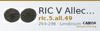 RIC V Allectus 49 — CANOA