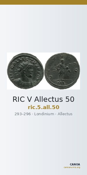 RIC V Allectus 50 — CANOA
