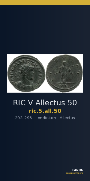 RIC V Allectus 50 — CANOA