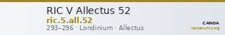 RIC V Allectus 52 — CANOA