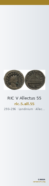 RIC V Allectus 55 — CANOA