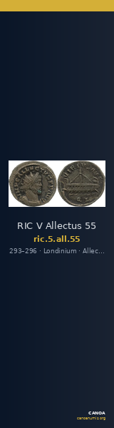 RIC V Allectus 55 — CANOA