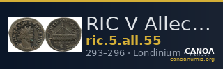RIC V Allectus 55 — CANOA