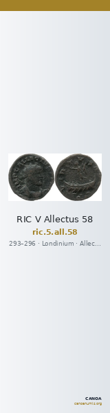 RIC V Allectus 58 — CANOA